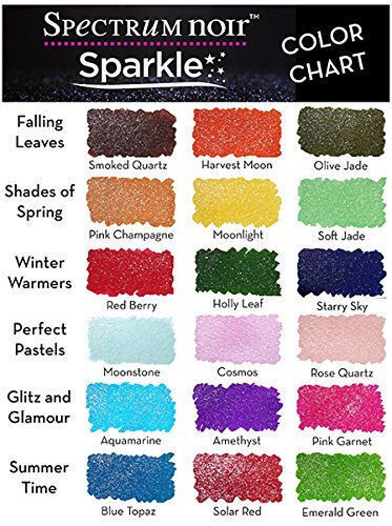 Glitz & Glamour Glitter Sparkle Markers Brush Pens Spectrum Etsy