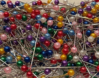600 Sewing Straight Pins, Pearlized Ball Head Quilting Dressmaking Jewelry DIY Decoration Stick Pin