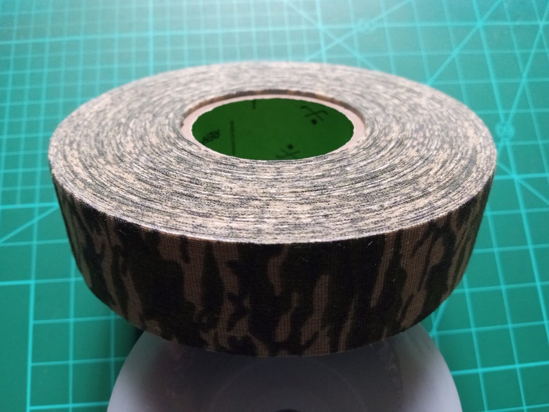 Green Camo, Camouflage Patern Tape, Waterproof 1 inch, 2.5cm Wide 27 yards, 25m Camo, Hockey, Duct Tape image 3