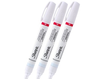 Sharpie Paint Set of 3 White Color Markers Medium Point Oil Based. Drawing, Packing and Shipping, Sharpie Arts Crafts