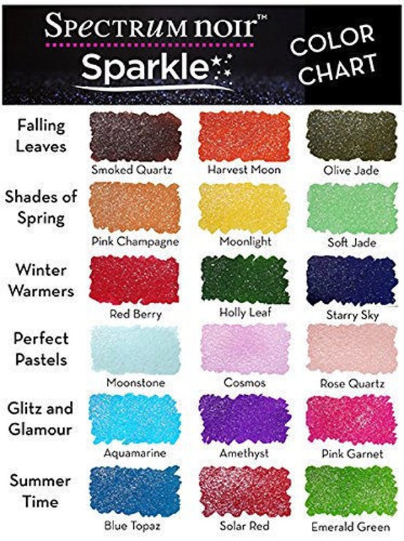 Clear Overlay Glitter Sparkle Markers Brush Pens, Spectrum Noir