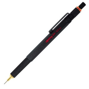 0.5mm rOtring 800 Pencil, Retractable  Automatic Drafting Pencil, rOtring 800 Mechanical Drawing Pencil, Black Barrel