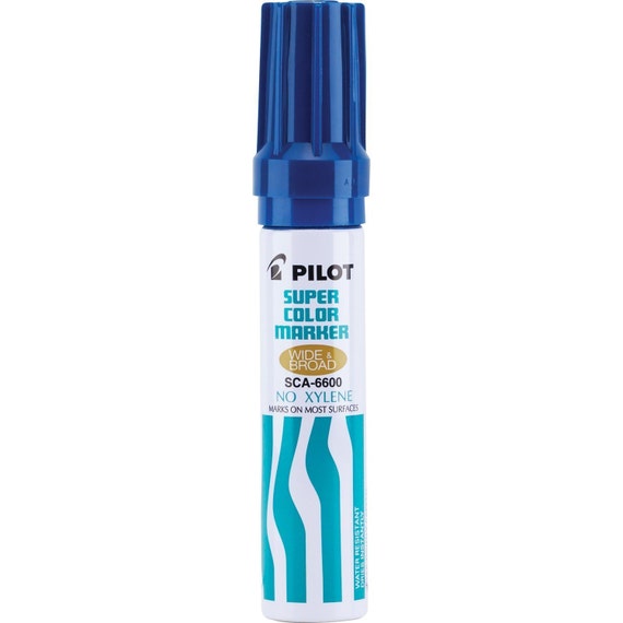 12 Blue Pilot Super Color Jumbo Markers Pilot Extra Wide Chisel