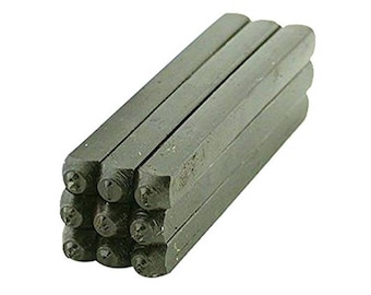 Metal Punch 2mm Stamp Set, Numbers Stamp Set, Arial Font; Metal, Wood, Plastic and Leather Punches