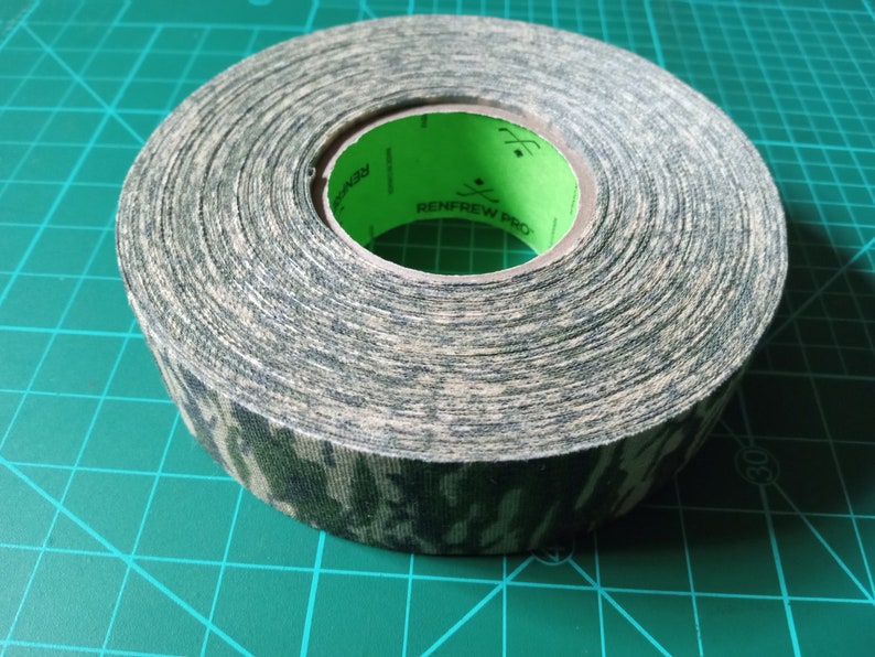 Green Camo, Camouflage Patern Tape, Waterproof 1 inch, 2.5cm Wide 27 yards, 25m Camo, Hockey, Duct Tape image 2