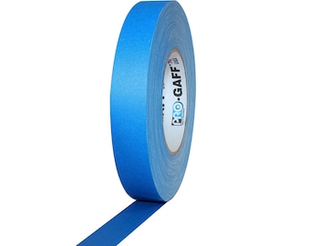Electric Blue Gaffer Tape; 1inx55yd Heavy Duty Pro Grade Gaffer's Non-Reflective, Waterproof, Multipurpose Tape; Stronger than Duct Tape