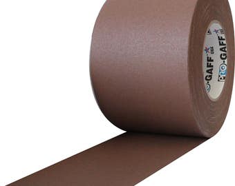 Extra Wide Brown Gaffer Tape; 4in x 55yd Heavy Duty Pro Grade Gaffer's Non-Reflective, Waterproof, Multipurpose Tape