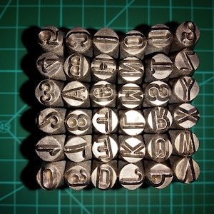 1/4&quot;, 6mm Metal Uppercase Letters & Numbers Stamp Set; Metal, Wood, Plastic and Leather Punches; Personalization,  Jewelry, Identification