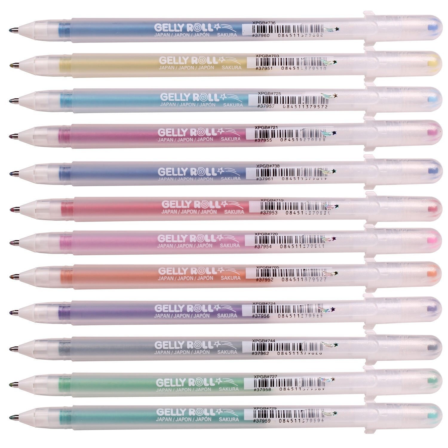 Stardust Galaxy Fine Point Gel Pens, Assorted Colors, Pack of 6