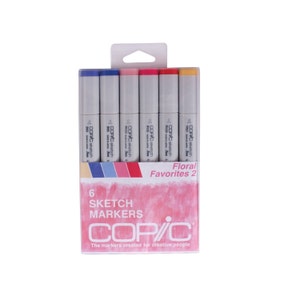 Preferiti floreali Copic 2 pennarelli; Copic Sketch Set di 6 pennarelli a vernice