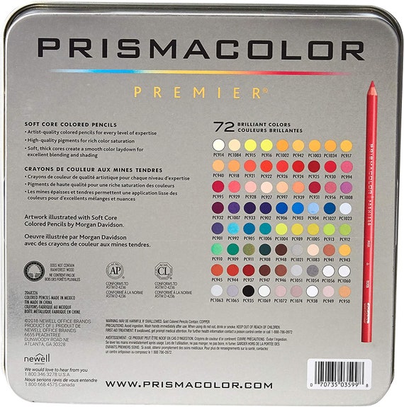 Prismacolor Premier Soft Core Colored Set of 72 Pencils Drawing