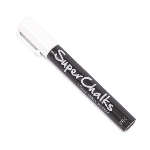 White Liquid Chalk Marker Pen 4mm Regular Tip Brilliant Bold 