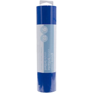 Royal Blue Glossy Permanent Vinyl, Self-Adhesive; Decals, Labels, etc. For Cricut, Silhouette, or cut by hand; 9&quot; x 10&#39; Vinyl Sheet, Roll