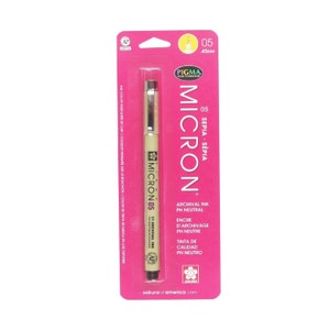 Sakura Pigma Micron # 05 Ink Pen, 0.45-mm Chisel Tip, Sepia; Sakura Coloring Drawing Pen