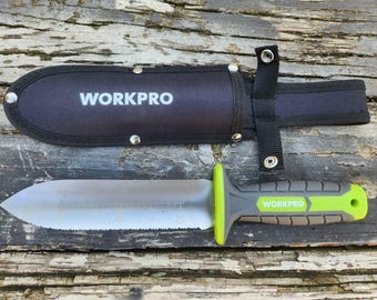 7" Hori Hori Garden Knife, Stainless Steel Blade, Ergonomic Handle, Weeding, Planting, Digging Knife Tool, W155004A