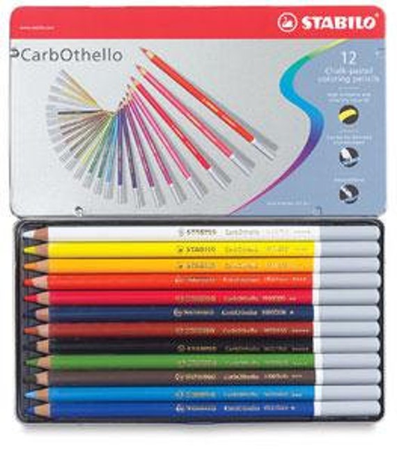 12 Stabilo Chalk Pastel Coloring Pencils Set 12 Stabilo Carb-othello  Brilliant Color Pastel Pencils Drawing, Manga. 