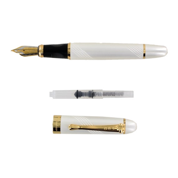 Fountain Pen, 18K Gold Nib, Black Fountain Pen, Ink Pen for Writing,  Calligraphy, Drawing, Inking -  Israel