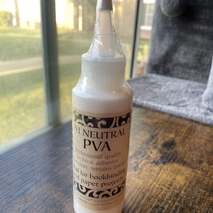Boekbinden PH neutrale PVA-lijm, professionele boeklijm, droogt transparant op, blijft flexibel, boeken met de hand, 4 oz