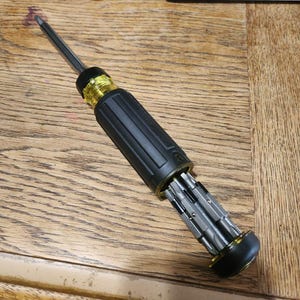 Multi-bit Ratcheting Screwdriver, 15-in-1, Phillips, Slotted, Square, Torx, Combo, and 1/4-Inch Nut Driver; Klein Tools 32305