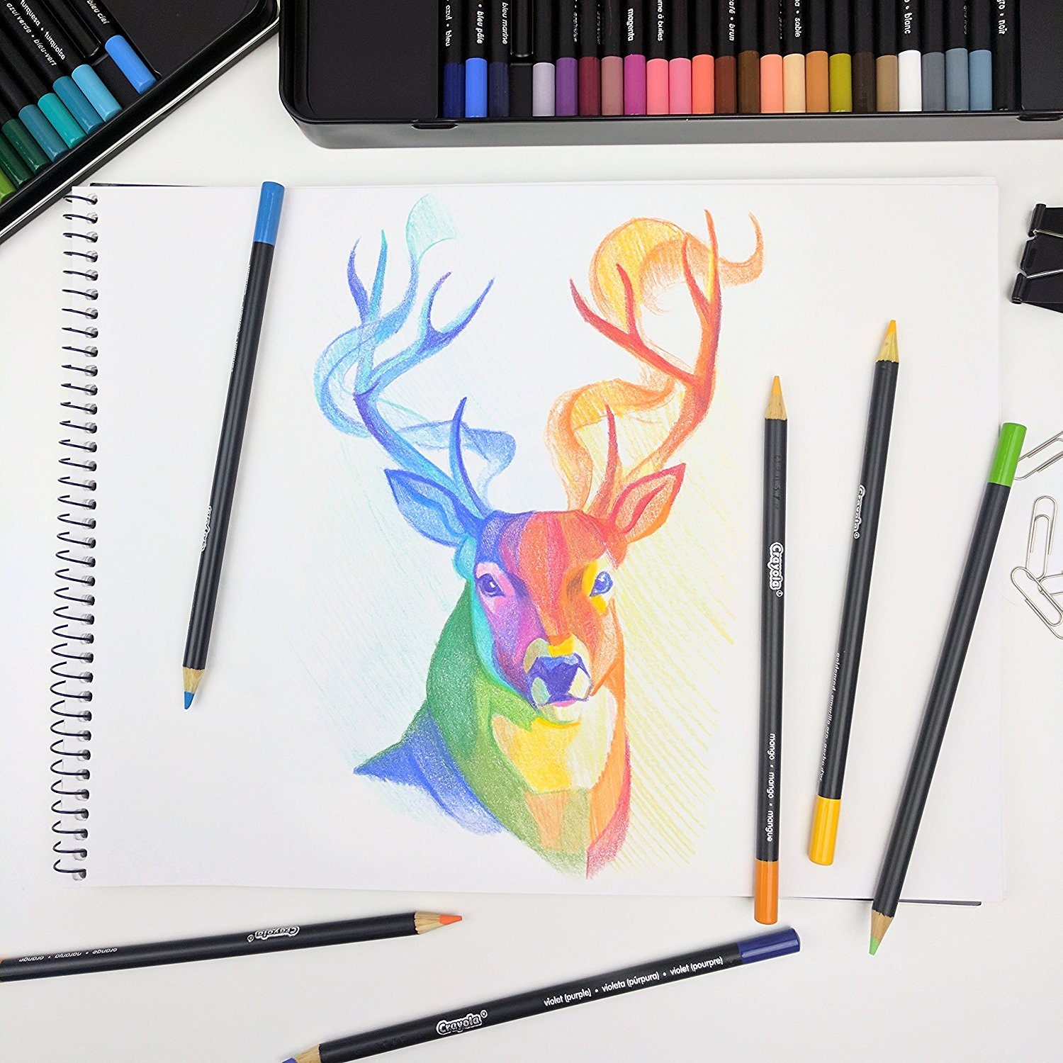 Carnotaurus, Crayola+Soucolor Color Pencils on Watercolor Paper