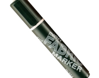 Uchida Marvy Brush Tip Black Fabric Marker, Pigmented Ink;  Fabric Art, Fabric Artwork, Uchida Fabric Permanent Marker, Fabric Pen