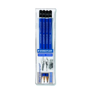 Artists Set, Staedtler Mars Lumograph Graphite Pencils; 4 Degrees; Drawing, Sketching Pencils; Blending, Shading Staedtler Pencils