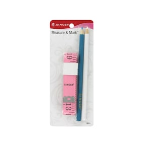  SINGER Measure, Mark and More - 120-Inch Tape Measure, 2 Fabric  Pencils, & 6-Inch Sewing Gauge