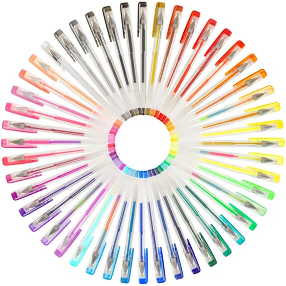 Gel Pens Adults Coloring Books, Glitter Gel Pens, Gel Pens Set