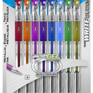 Adult Coloring Book Large 1.2mm Point Coloring Gel Pens; Drawing Bible Study Planner Scrapbooking Gel Pens Metallic; Adult Coloring Supplies