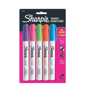 Sharpie Paint Marker Medium Point Oil Based All 5 Fashion Color Set; Drawing, Packing and Shipping, Sharpie Arts Crafts