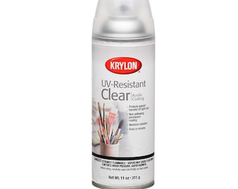 UV-Resistant Clear Gloss Coating Varnish Sealant; Krylon K01305 Gallery Series Artist and Clear Coatings Aerosol Spray, 11-Ounce