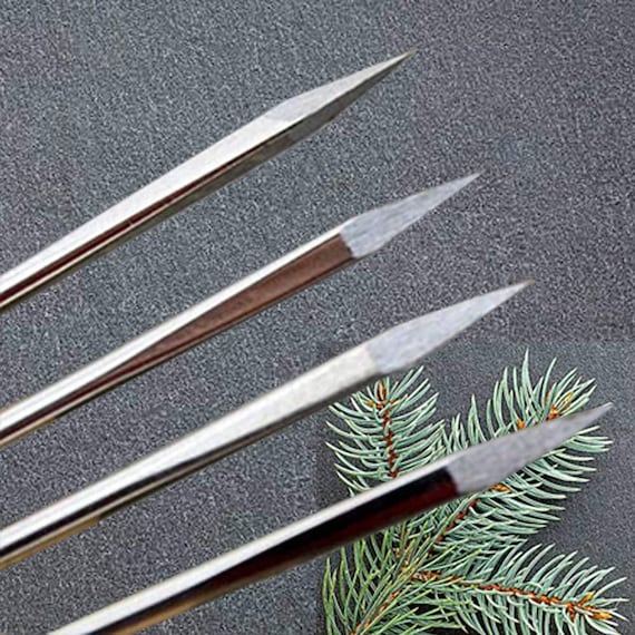 6 Large-eye Leather Stitching Needles Triangle Pointed Tip and Thick Shaft  Steel Needles 