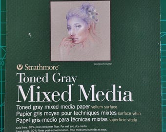 Carta Strathmore per tecniche miste, tonalità di grigio, 15 x 20 cm, 62462306