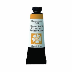 Quinacridone Gold Watercolor Paint, 15ml Paint Tube, Daniel Smith Extra Fine Watercolor