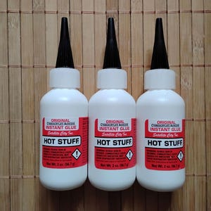 3 x Pegamento CA instantáneo fino como el agua, ideal para reparar grietas finas, 2 oz HS-4