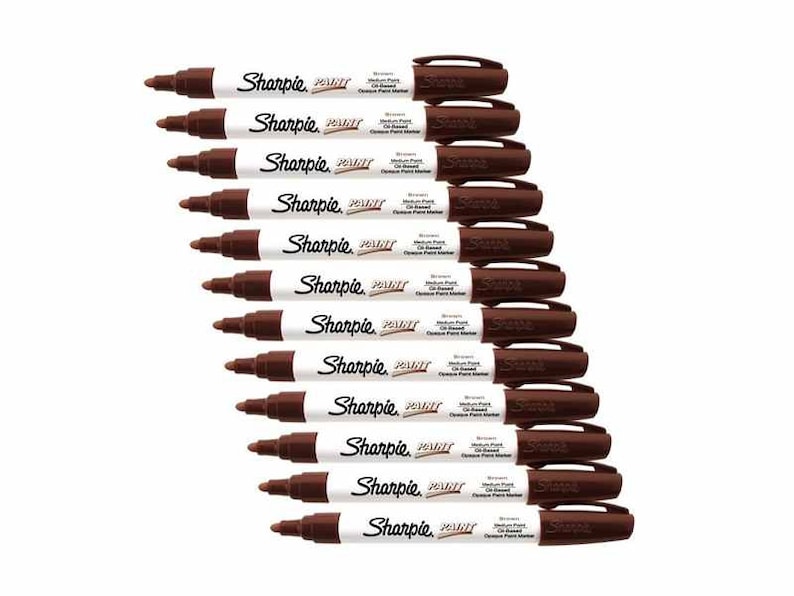 12 Brown Sharpie Paint Markers Oilbased Permanent Markers Etsy