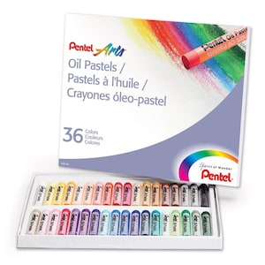 Oil Pastels, Brilliant Colors, 36 Color Artist Set Oil Pastel Sticks