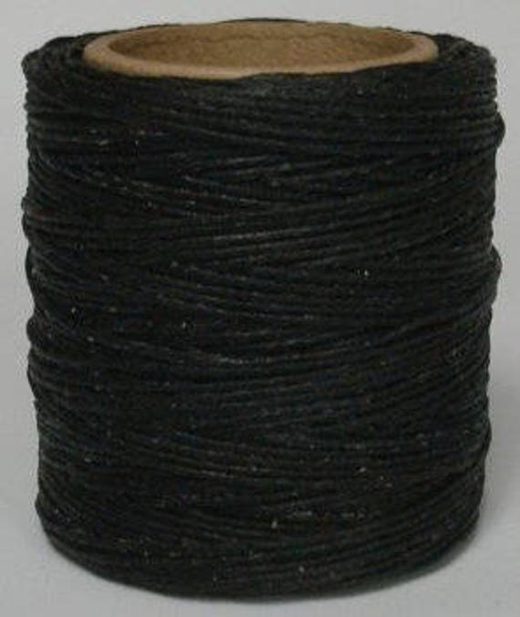 Pack of Black Polyester Waxed Cord, Thread; Beading Knotting