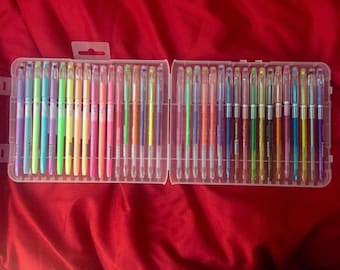 36 bolígrafos de gel para colorear; libros para colorear para adultos, dibujo, estudio bíblico, planificador, scrapbooking; bolígrafos de gel neón, pastel, purpurina