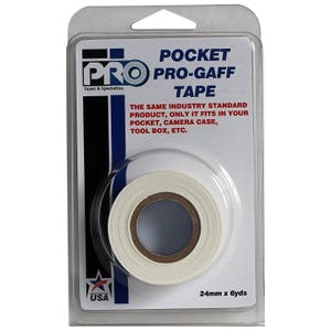 Ruban adhésif pour pochettes blanc, Ruban adhésif pour gaffer ; Ruban adhésif gaffer résistant, résistant à l'eau, résistant à l'eau et à l'eau de qualité professionnelle, 2,5 cm x 6 m
