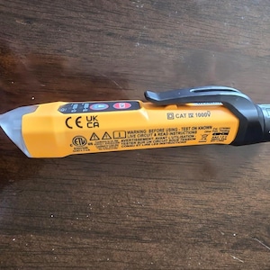 Non-Contact Low Voltage Tester Pen, Dustproof and Waterproof, 70V to 1000V AC, IP67, Klein Tools NCVT1XT Voltage Tester