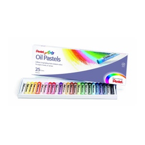 Oil Pastels, Brilliant Colors, 25 Color Artist Set Oil Pastel Sticks
