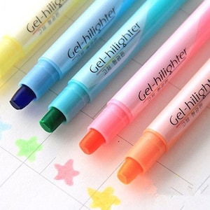 6 evidenziatori in gel solido color caramella, anti-sbavatura e sicuri per la Bibbia, per lo studio induttivo del diario biblico, kit per lo studio della Bibbia, evidenziatori, penne