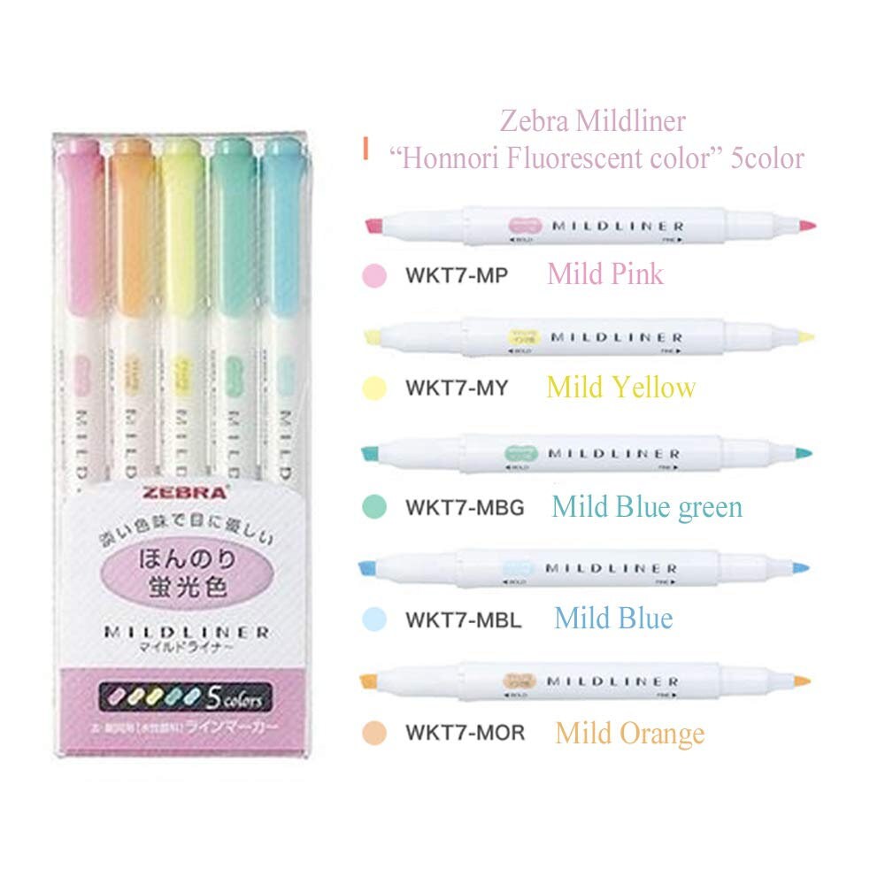 25 Zebra Mildliner Highlighters Japanese Import Kawaii Cute Etsy UK