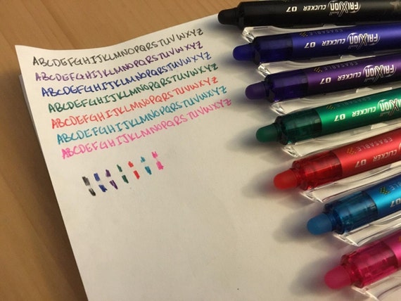 Pilot Frixion Erasable Gel Ink Pens, Clicker Retractable, Fine 0.7