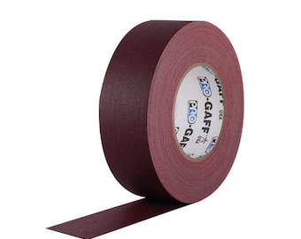 Burgundy Red Gaffer Tape; 2inx55yd Heavy Duty Pro Grade Gaffer's Non-Reflective, Waterproof, Multipurpose Tape; Stronger than Duct Tape