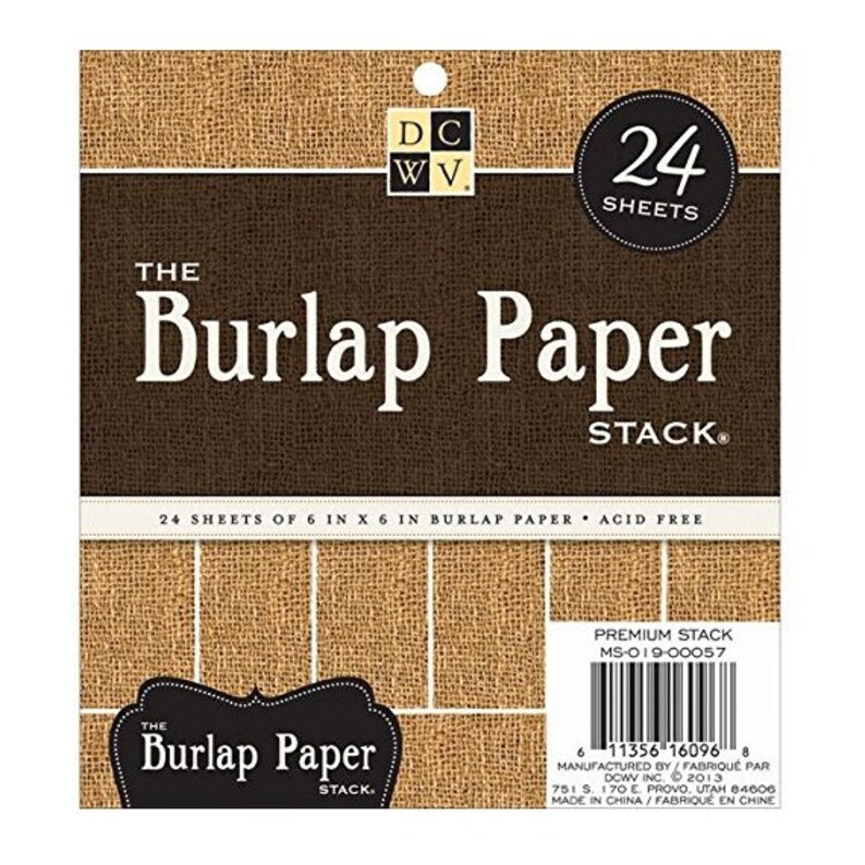 Cut or Stencil 24 6x6 in Diecuts Cardstock Burlap Sheets Jute Canvas Sheets Cardmaking Embellishments Natural Jute Burlap Scrapbooking