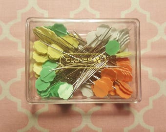 CLOVER♣️HEAD Clover Flower Head Pins - Fine - 20/Pkg | eBay