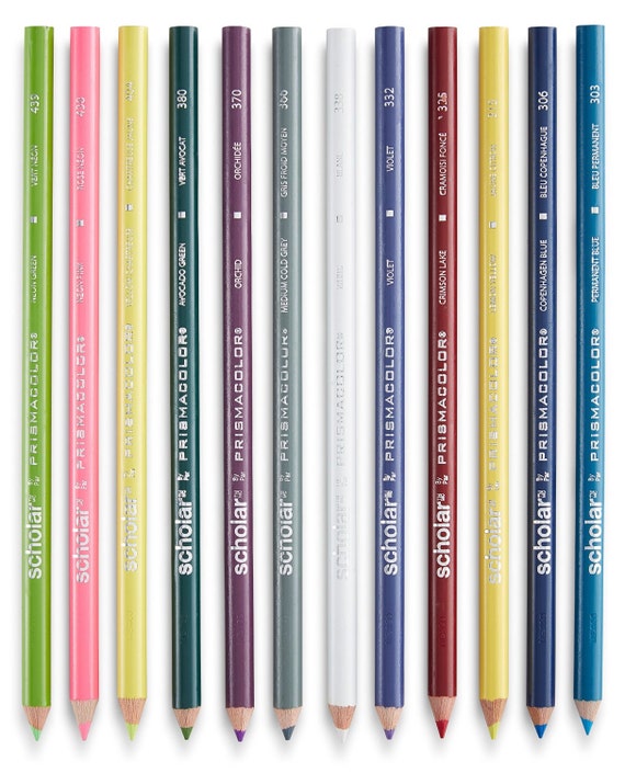 Prismacolor Colored Pencils, Set of 12 Pencils Prismacolor Scholar Pencils  Drawing, Blending, Book Coloring, Prismacolor Arts Crafts 