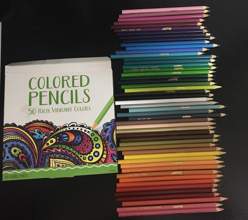 Diary; Crayola Long Colored Pencil Set Journaling 50 Colored Coloring Pencils; Adult Coloring Books Planner Drawing Bible Study